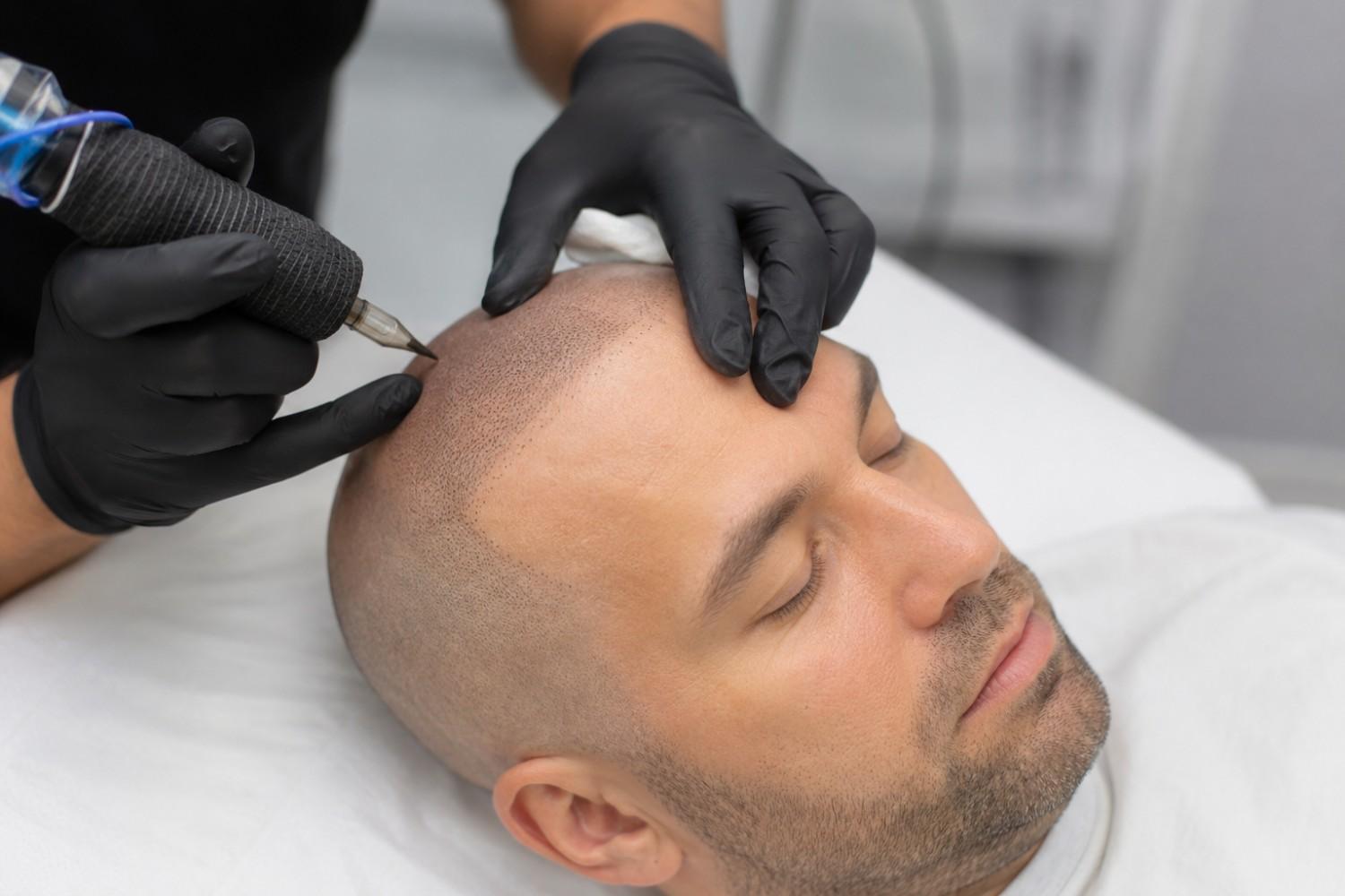 permanent shaved head smp